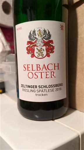 Mosel Selbach Oster Zeltinger Schlossberg Riesling Spätlese trocken 2018