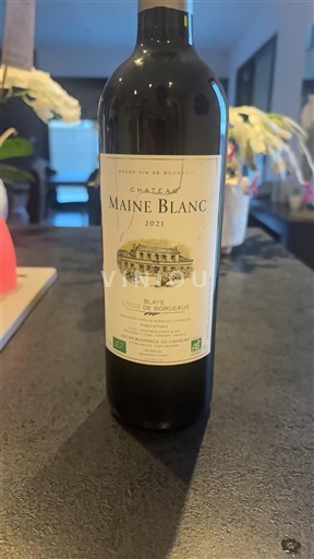 Rượu vang Blanc sec Château Maine Blanc 2021 Pháp Bordeaux Blaye-côtes-de-bordeaux AOC