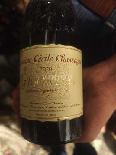 Rhônedalen Gigondas Domaine Cécile Chassagne 2020
