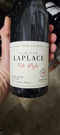 Jugperëndim Madiran Château Aydie Ode d'Aydie 2016