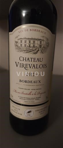 Bordeaux Château Virevalois 2012