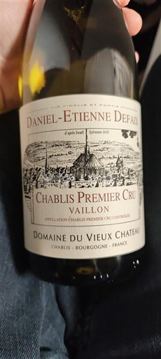 Burgundija Chablis premier cru Premier Cru Daniel-Etienne Defaix Vaillon 2013