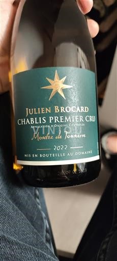 Vinuri Blanc sec Montée de Tonnerre Julien Brocard 2022 Franța Burgundia Chablis premier cru AOC Premier Cru
