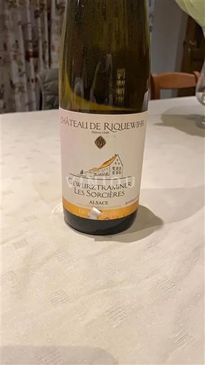 Viner Blanc sec Les Sorcières Château Riquewihr 2017 Frankrike Alsace Vin de France