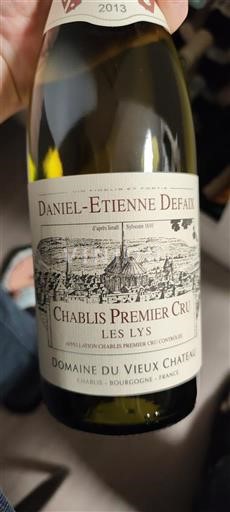 Burgundija Чабли првог квалитета Premier Cru Daniel-Etienne Defaix Les Lys 2013