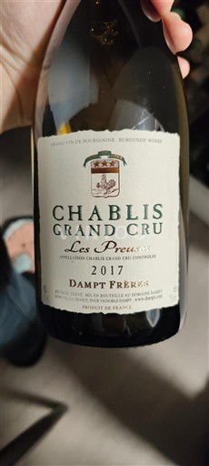 Burgundi Chablis Grand Cru Grand Cru Dampt Frères Les Preuses 2017