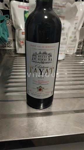 Burdeos Bordeaux superior Château Tayat 2021