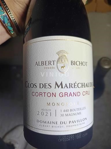 Burgundi Korton Grand Cru Domaine Albert Bichot - Domaine du Pavillon Clos des Maréchaudes Monopole 2021
