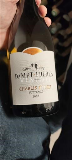 Burgundi Chablis premier cru Premier Cru Dampt Frères Butteaux 2020