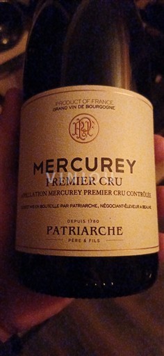 Burgundi Mercurey Premier Cru Patriarche Père & Fils 2016