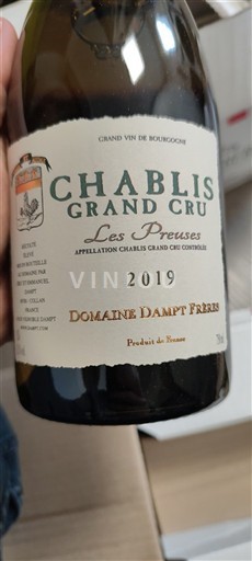 Burgundi Chablis Grand Cru Grand Cru Dampt Frères Les Preuses 2019