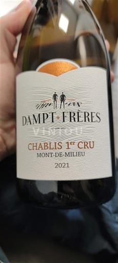Burgundi Chablis premier cru Premier Cru Dampt Frères Mont-de-Milieu 2021
