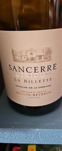 Loiredalen Sancerre Domaine La Garenne La Billette Ikke-årgang