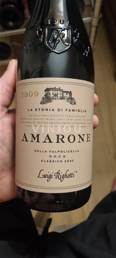 Veneto Amarone della Valpolicella Luigi Righetti La Storia di Famiglia 2022