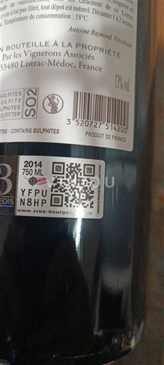 Bordeaux Listrac-Médoc Vignerons Associés de Listrac-Médoc 2014