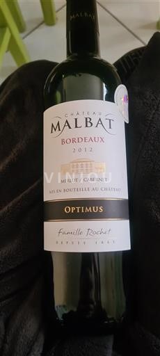 Bordeaux Château Malbat Optimus 2012