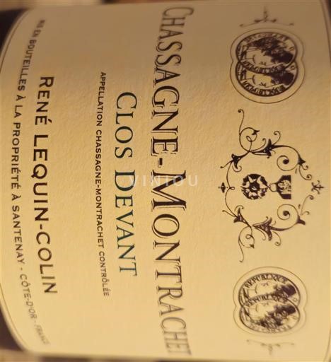Viinit Blanc sec Clos Devant René Lequin-Colin 2023 Ranska Burgundi Chassagne-Montrachet AOC