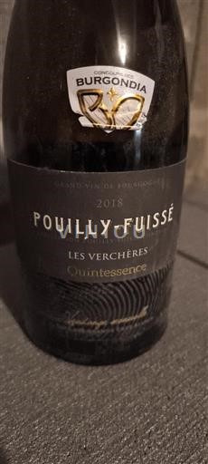 Burgundi Pouilly-fuissé Burgondia Les Verchères Quintessence 2018