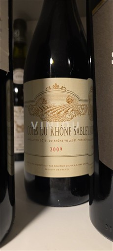 Vinos Rouge sec Sablet 2009 Francia Valle del Ródano No especificado AOC