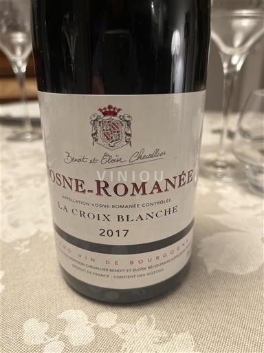 Borgoña Vosne-romanée Benoît et Éloïse Chevallier La Croix Blanche 2017