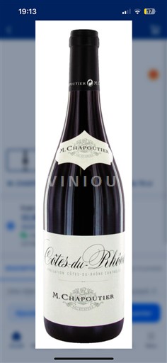 Thung lũng Rhône Côtes-du-rhône M. Chapoutier Không niên vụ