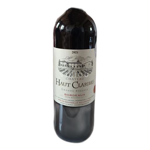 Vin Rouge sec Grande Réserve Château Haut Claribes 2021 France Bordeaux AOC