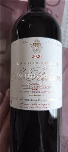 Wines Cadillac Côtes de Bordeaux Les Coteaux de La Rame - 2019 ...