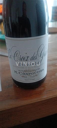 Rhônedalen Côtes du Rhône M. Chapoutier La Croix des Grives Icke årgångsbetecknad