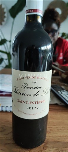 Bordeaux Saint-Estèphe Domaine Fleuron de Liot 2012