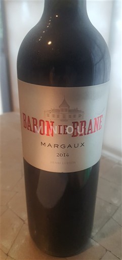 Bordeaux Margaux Château Brane-Cantenac Baron de Brane 2014