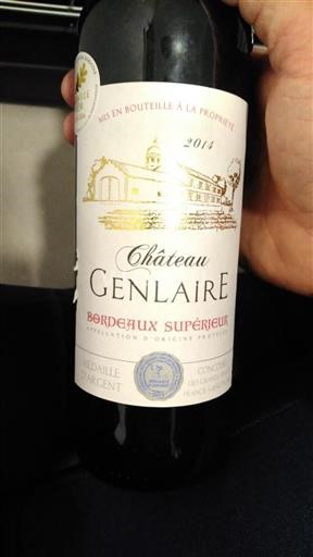 Bordeaux Bordeaux Supérieur Château Genlaire 2014