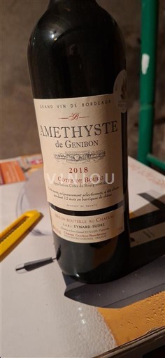 Bordeaux Côtes-de-Bourg Genibon Amethyste 2018