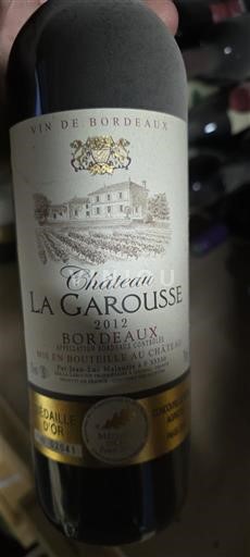 Bordeaux Château La Garousse 2012