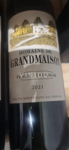 Burdeos Pessac-Léognan Domaine de Grandmaison 2021