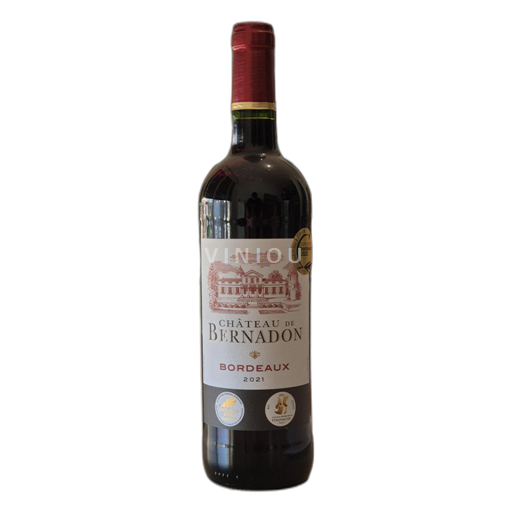 Vin Rouge sec Château Bernadon 2021 France Bordeaux AOC