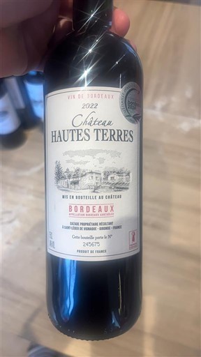 Bordeaux Château Hautes Terres 2022