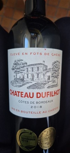 Bordeaux Côtes-de-Bordeaux Chateau Dufilhot 2018