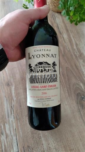 Bordoja Lussac-Saint-Émilion Château Lyonnat 2006