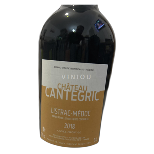Bordeaux Listrac-Médoc Château Cantegric Prestige 2018