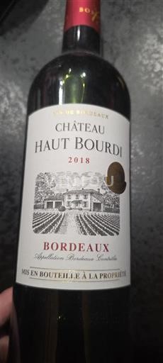 Bordeaux Château Haut Bourdi 2018