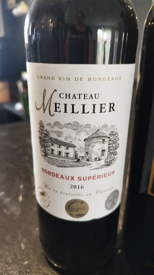 Bordeaux Bordeaux supérieur Chateau Meillier 2016