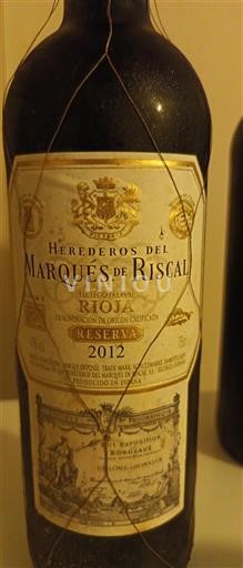 La Rioja Rioja Marqués de Riscal Reserva 2012
