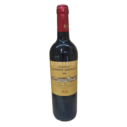 Vin Rouge sec Château Lafont Menaut 2016 France Bordeaux Pessac-Léognan AOC