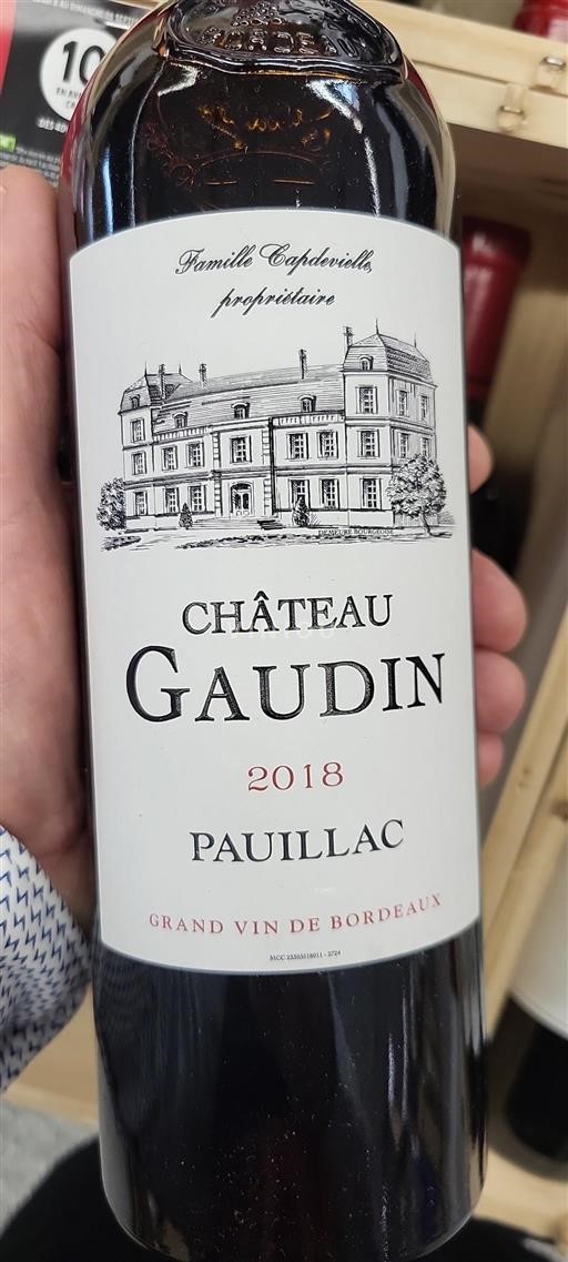 Bordéus Pauillac Château Gaudin 2018