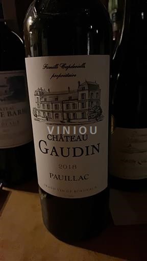 Bordeaux Pauillac Château Gaudin 2018