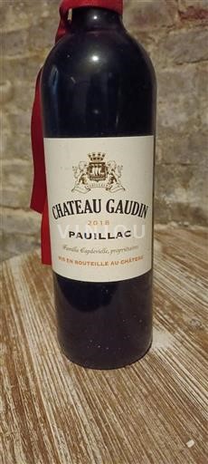 Bordeaux Pauillac Château Gaudin 2018