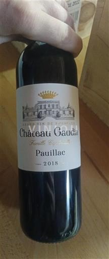 Bordeaux Pauillac Château Gaudin 2018
