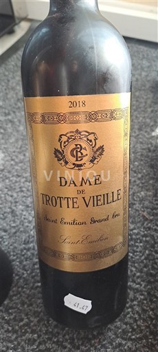 Bordeaux Saint-Émilion Grand Cru Trotte Vieille Dame de Trotte Vieille 2018