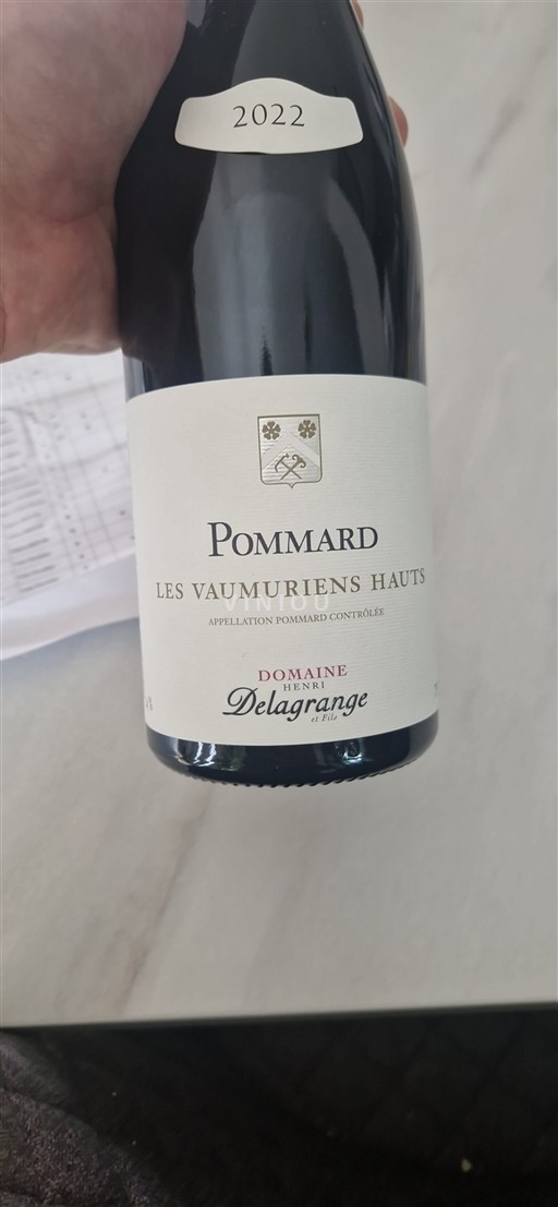 Burgundy Pommard Domaine Delagrange Les Vaumuriens Hauts 2022