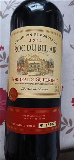 Bordeaux Bordeaux Supérieur Roc du Bel Air 2014